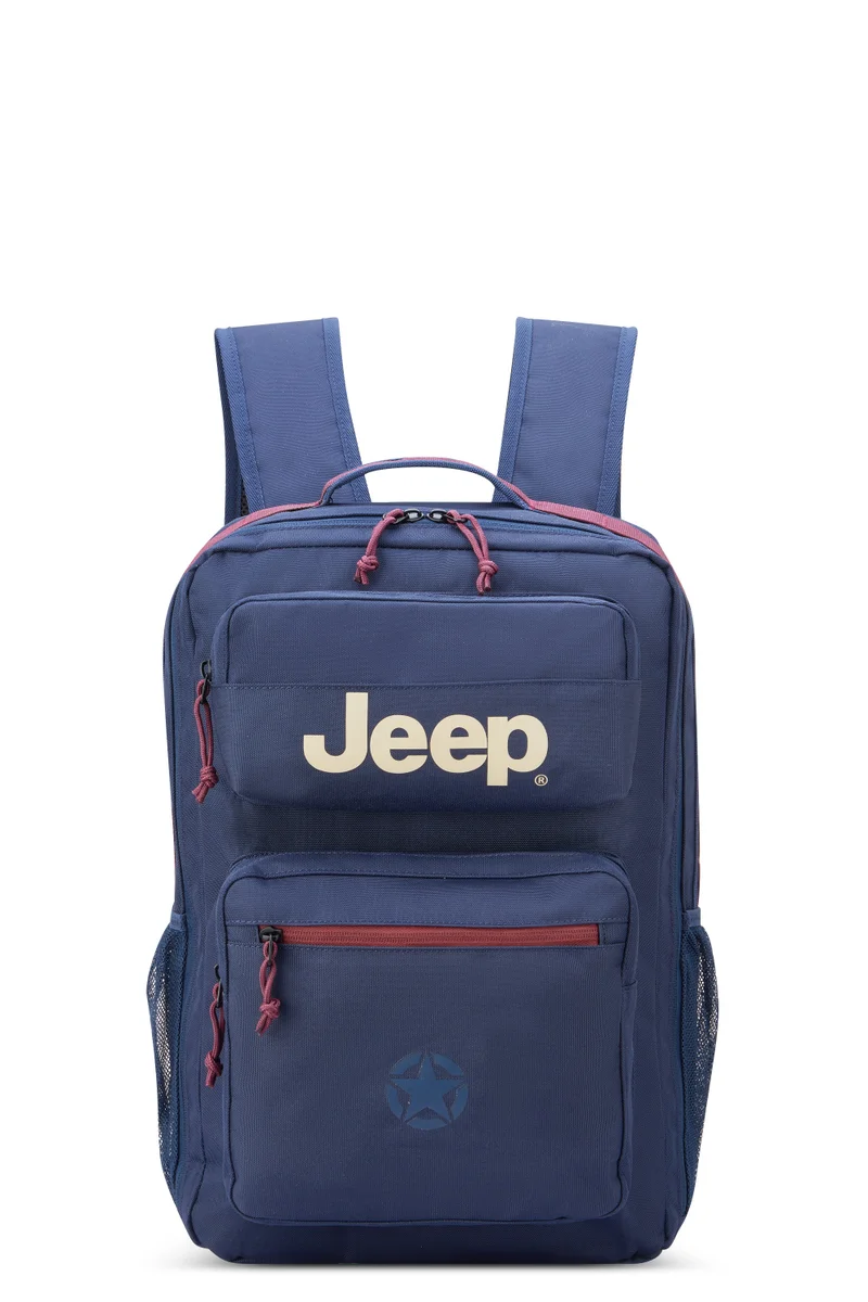Jeep JEEP MULTIPURPOSE Padded Laptop Backpack With Water-Repellent, 15.6Inch - Navy Blue & Get Free Lunch Bag - ARMY (Green) (Set of 2pcs Bundle)