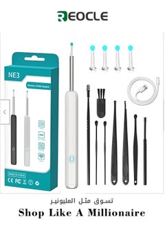 REOCLE Ear Wax Removal Tool Camera Ear Cleaner with Ear Camera HD 1080P Wireless Ear Scope Otoscope with Light Visual Earwax Removal Kits  - Image 2