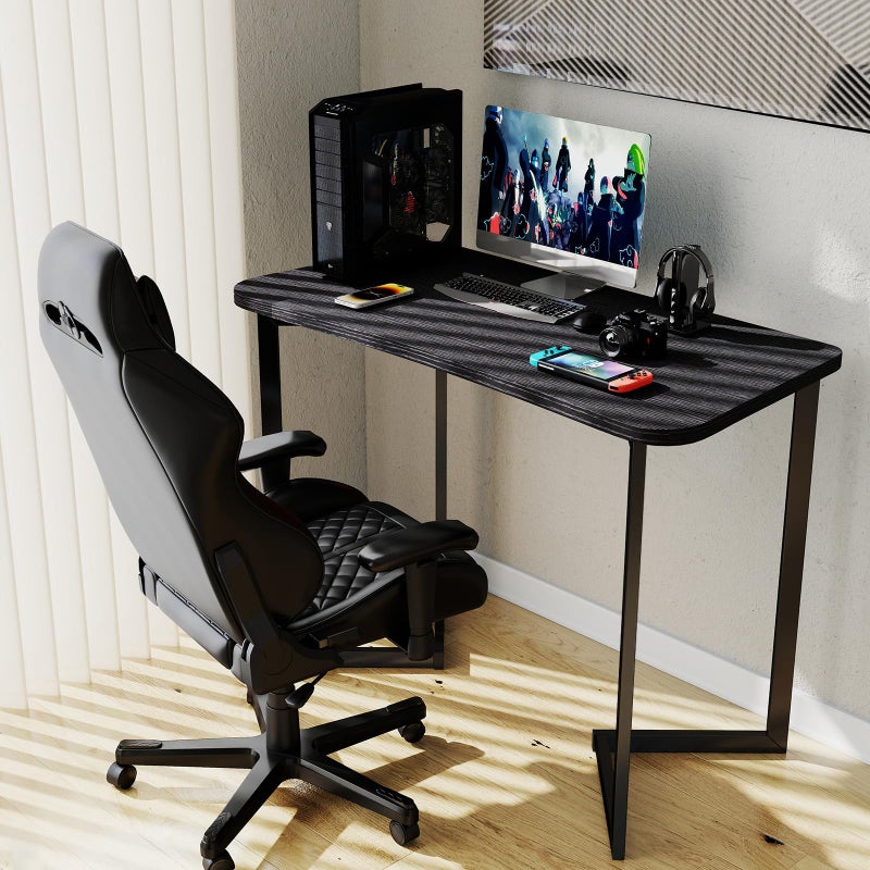 Funecy Computer Desk 40 Inch Small Table for Office,Modern Simple Style Writing Study Work Gaming Table for Home Office (Black) - Image 5