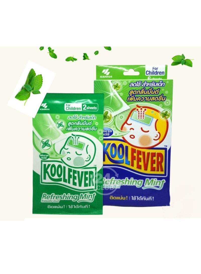 كوباياشي شرائح "كول فيفر" (Kool Fever) المبردة للأطفال بنكهة النعناع المنعش - 6 شرائح | شرائح جل مبردة لخفض حرارة الأطفال | راحة وانتعاش فوري - Image 2