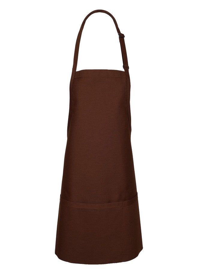 Fame« 3 Pocket Bib Apron - Brown (WFA83261BR)