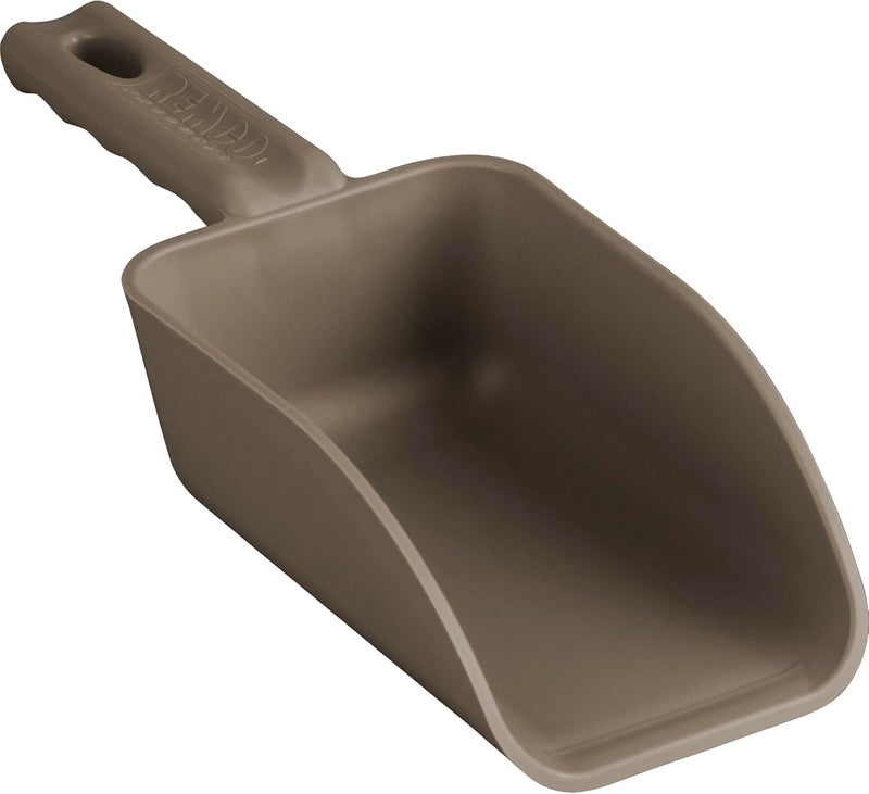 Remco Vikan 630066 Color-Coded Plastic Hand Scoop - BPA-Free Food-Safe Kitchen Utensils, Restaurant and Food Service Supplies, 16 oz, Brown - Image 1