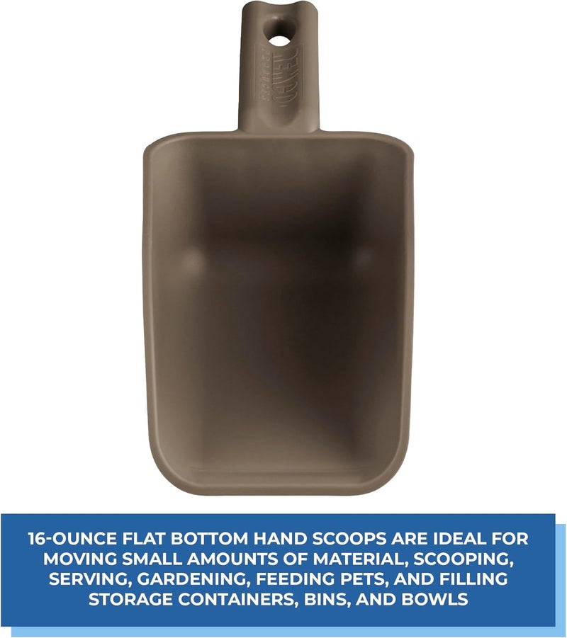 Remco Vikan 630066 Color-Coded Plastic Hand Scoop - BPA-Free Food-Safe Kitchen Utensils, Restaurant and Food Service Supplies, 16 oz, Brown - Image 3