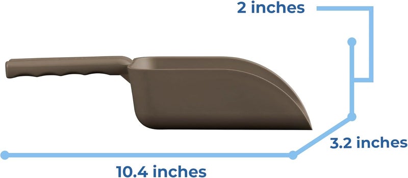 Remco Vikan 630066 Color-Coded Plastic Hand Scoop - BPA-Free Food-Safe Kitchen Utensils, Restaurant and Food Service Supplies, 16 oz, Brown - Image 2