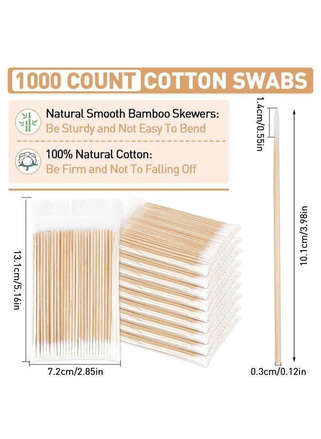 fenshine Fenshine 1000 Count Microblading Cotton Swab, Cotton Swabs Pointed Tip, Cotton Swabs Wood Sticks, Cotton Tipped Applicator, Tattoo Permanent Supplies (1000pcs)  - Image 3