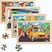 MAX JHQIQU Puzzles for Kids Ages 46 4 Packs 24 Piece Wooden Jigsaw Puzzle for Toddlers 58 Preschool Educational Puzzle Boards Toys Gifts for 4 5 6 7 8 Girls Boys - Image 2