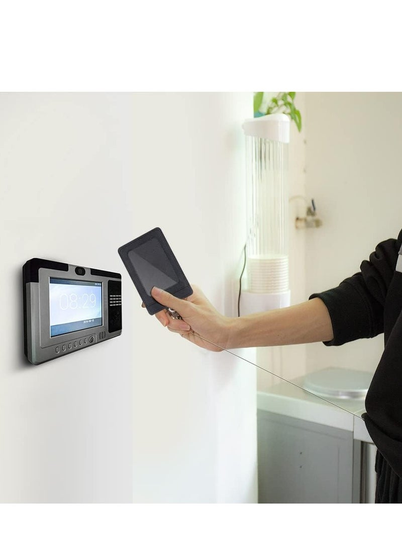 Oasisgalore 2-Pack Leather ID Badge Holders with Retractable Reel Clips, 1 Clear Window & 2 Card Slots (Black). - Image 5