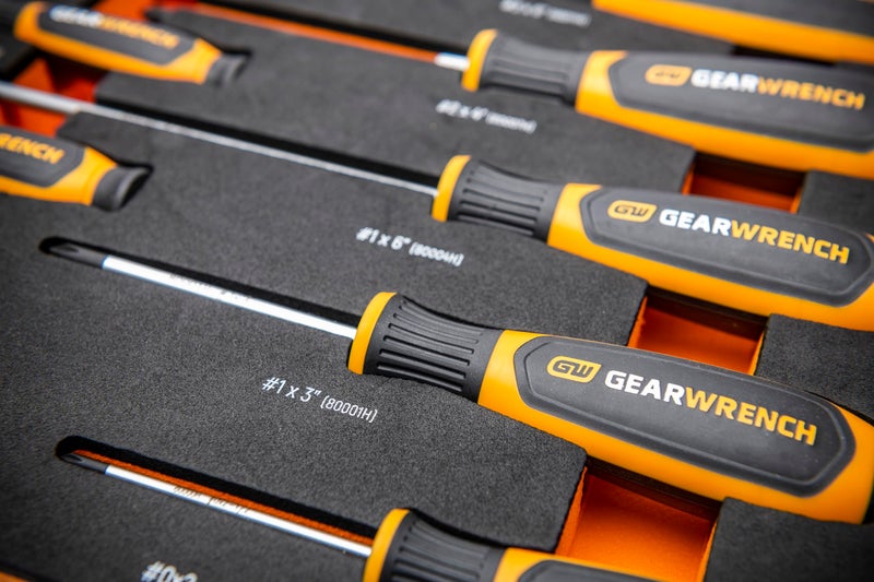 GearWrench مجموعة مفكات فيليبس مزدوجة المواد من جير وrench 9 قطع في صينية تخزين فوم - GWMSSCRPH - Image 5