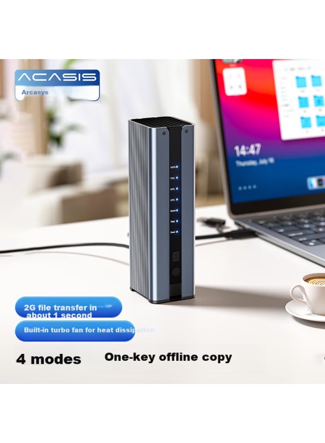 Acasis M.2 Nvme Ssd Enclosure Dual Slot M.2 Type-c 3.1 External Solid State Drive Enclosure For Laptop Computer Copy Array Ec-6604pro - Image 1