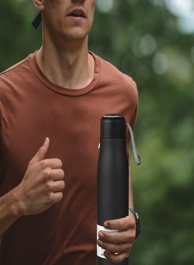Stainless Steel Vacuum Insulated Bottle Sports Water Bottle 550ml-Black - Image 5