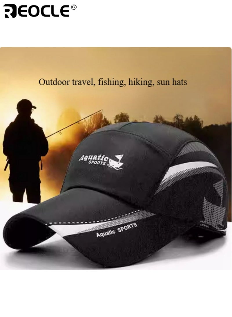 REOCLE Men's Quick-Dry Lightweight Baseball Caps Breathable Mesh Back Adjustable Hat Fit for Outdoor Sports Fishing Hiking Urban Walks - Image 5