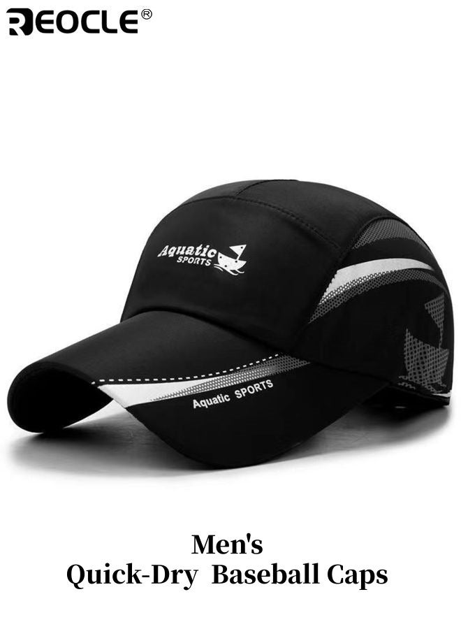 REOCLE Men's Quick-Dry Lightweight Baseball Caps Breathable Mesh Back Adjustable Hat Fit for Outdoor Sports Fishing Hiking Urban Walks - Image 1