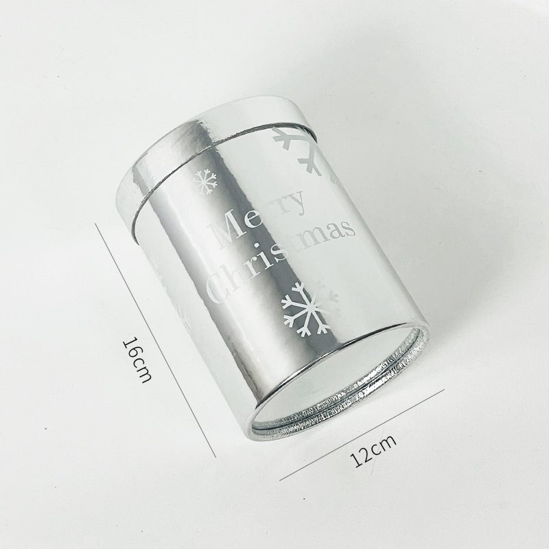 Changyi Christmas Silver Mirror Snowflake Small Round Barrel Bouquet Hug Barrel Gift Box Flower - Image 1