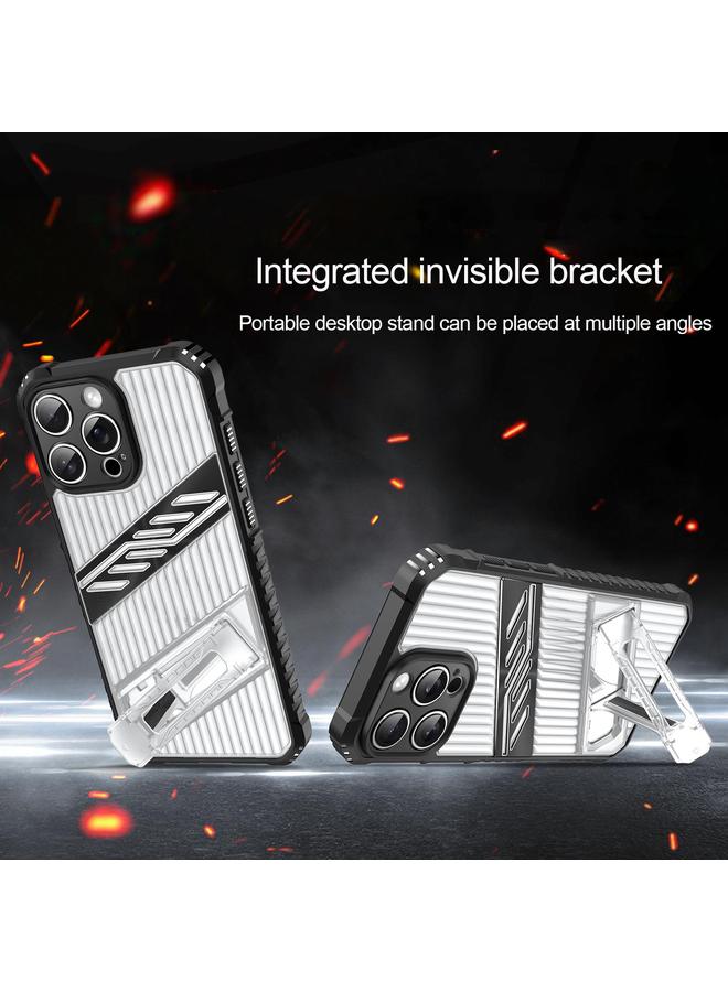 S-TOP Case For iPhone 13 Plating Holder PC Hybrid TPU Phone Case - Image 2