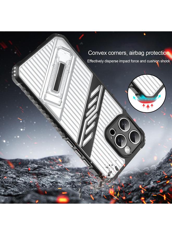 S-TOP Case For iPhone 13 Plating Holder PC Hybrid TPU Phone Case - Image 3