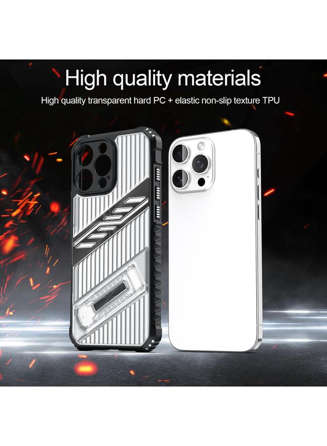 S-TOP Case For iPhone 13 Plating Holder PC Hybrid TPU Phone Case - Image 4