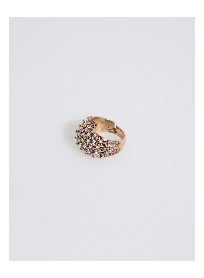Jimmy Key Bronze Multi-Pearl Detailed Ring.