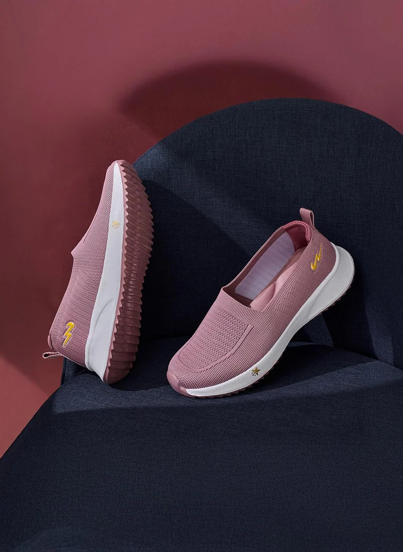 كامبس Women Armor Memory Foam Slip-On Walking Shoes-Mauve