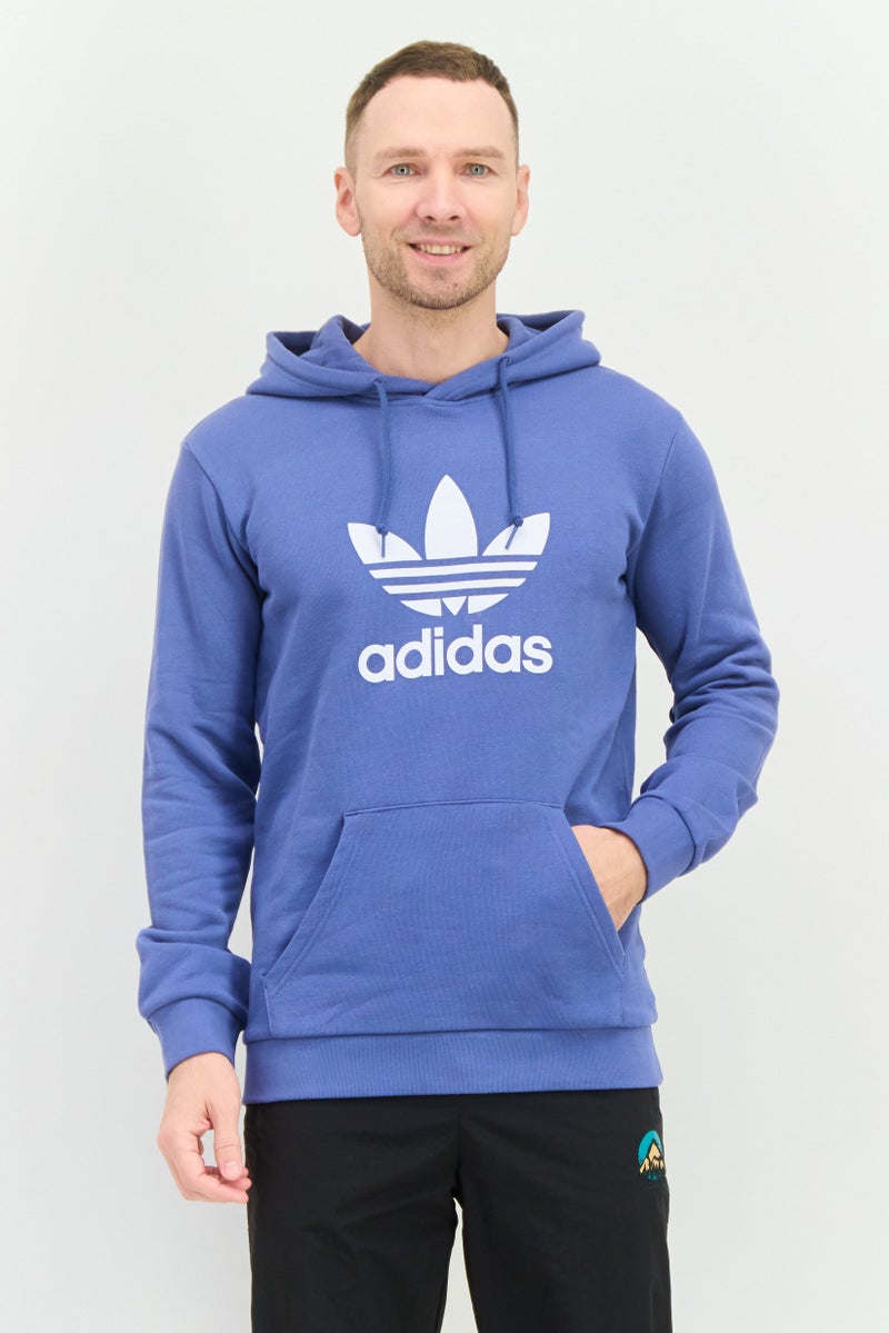 adidas Originals Men Sportswear Fit Long Sleeve Outdoor Hoodie, Dark Blue  - Image 1