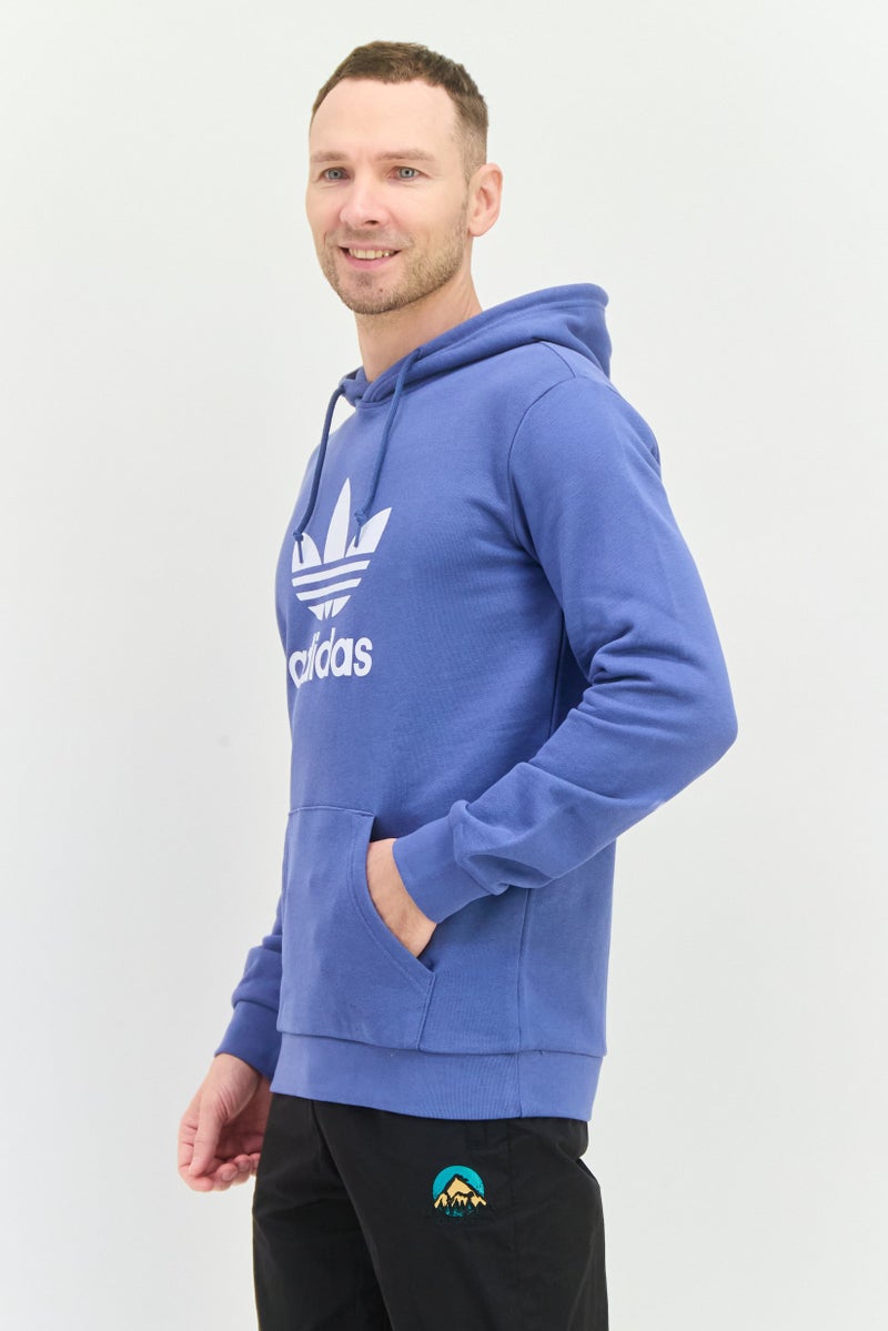 adidas Originals Men Sportswear Fit Long Sleeve Outdoor Hoodie, Dark Blue  - Image 2