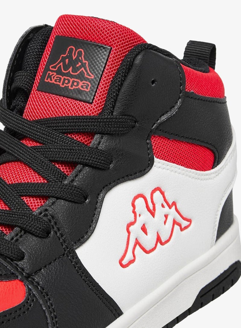 Kappa Boys' Panelled High Top Lace-Up Sneakers with Pull Tabs - Image 4