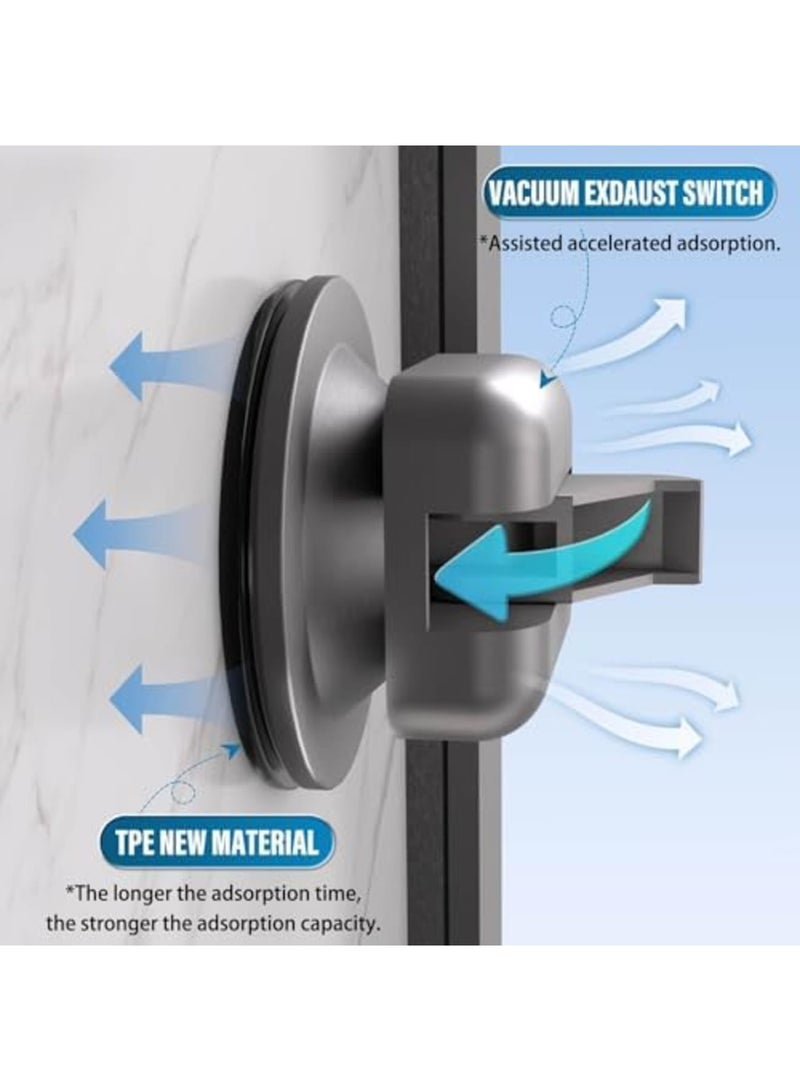 SYOSI Suction Cup Shower Caddy 2 Pack with Removable Bathroom Shelves, 8 Hooks, No-Drill Waterproof Corner Organizer for Bathroom, Bathtub, or Kitchen Wall Storage (Gray) - Image 5