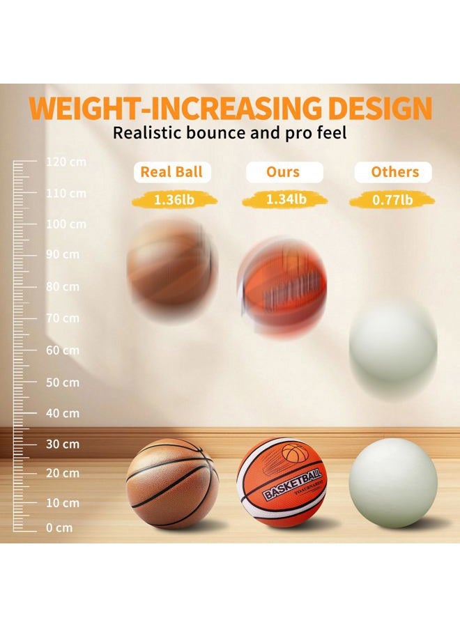 PZT Silent Basketball Size 7 with Fabric Cover, 600g Airless Basketball for Quiet Dribbling and Indoor Training, Pro PU Foam Ball for Adults and Children, Ideal Gift for Birthdays or Christmas - Image 5