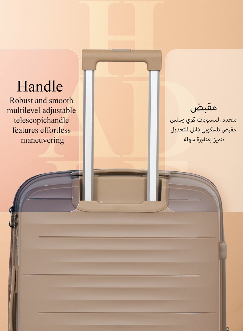 STARLIFE Luggage Set 3 Pieces PP Hard Side Bag 360 Degree Spinner Wheels Trolley Luggage Set With TSA Lock 20/24/28 Inches - Image 2