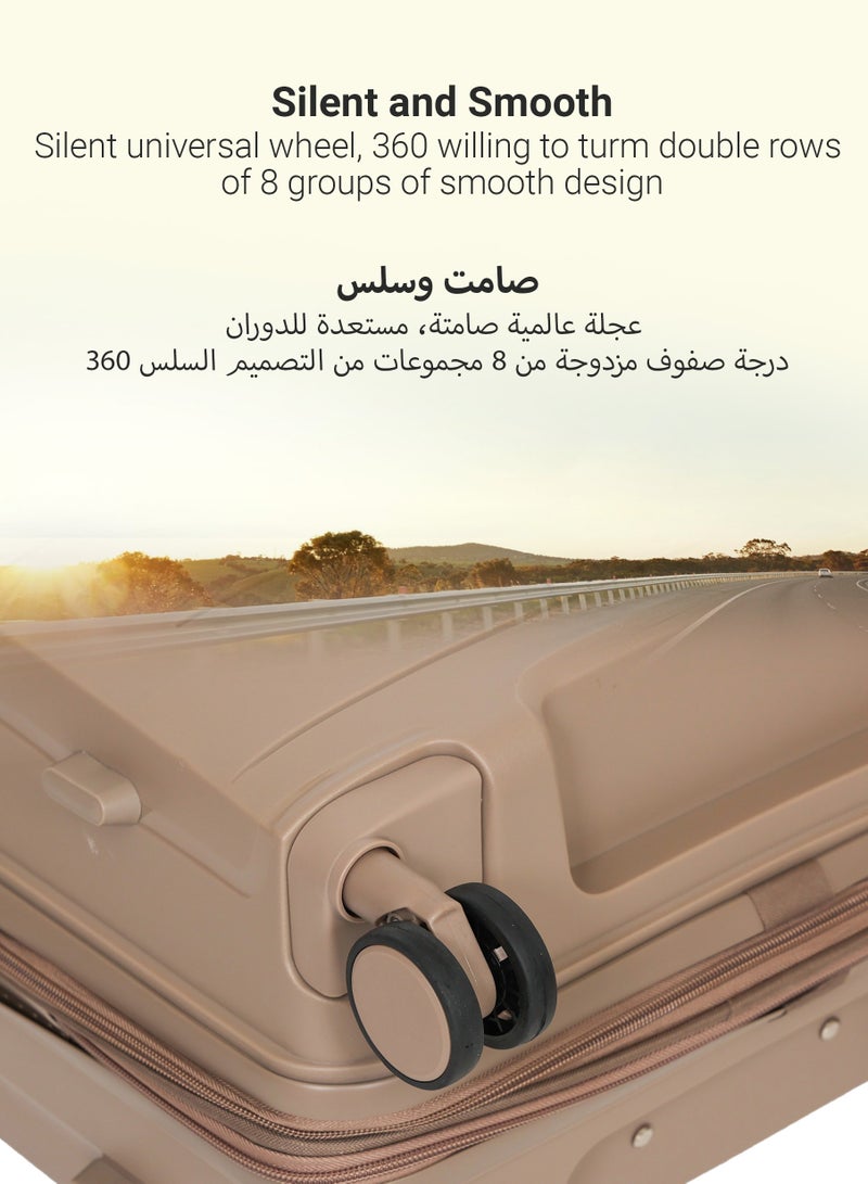 STARLIFE Luggage Set 3 Pieces PP Hard Side Bag 360 Degree Spinner Wheels Trolley Luggage Set With TSA Lock 20/24/28 Inches - Image 3