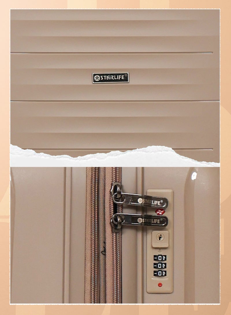 STARLIFE Luggage Set 3 Pieces PP Hard Side Bag 360 Degree Spinner Wheels Trolley Luggage Set With TSA Lock 20/24/28 Inches - Image 5