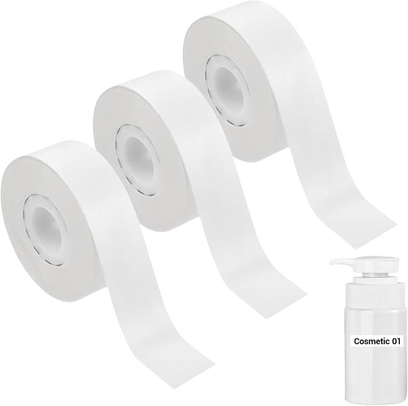 Vierone Label Maker Tape 3 Pcs PRT Label Tape Self-Adhesive Labels Waterproof Labels for DIY Marking of Name Price Shelf Life Classification Compatible with Various Models (15mm*4m) - Image 1