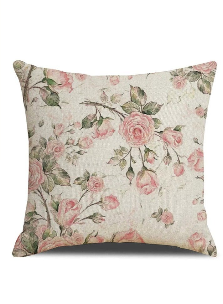 Bukela Decorative Throw Pillow Covers 18x18 inches Set of 4 Birds Butterfly and Plant Cushion Covers 45cm x 45cm Boho Linen Square Throw Pillow Cases for Living Room Sofa Couch Bed Pillowcases - Image 3