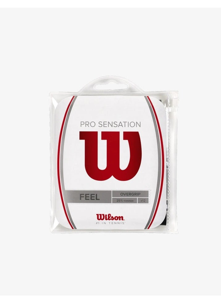 Wilson Wilson Pro Feel Sensation Overgrips PACK (12X) for Padel & Tennis Rackets [WS] – Premium Multi-Pack Replacement Overgrips with Enhanced Cushioning, Superior Grip & Sweat Absorption for Competitive & Recreational Racquet Sports 