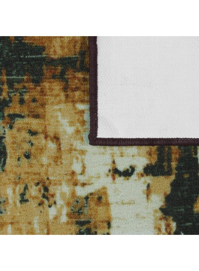 Story@Home Carpet For Living Room Anti-Slip Washable Rugs For Living Room, Boho Rug, Modern Print (Gold And Yellow, 90 X 150 Cm) - Image 2