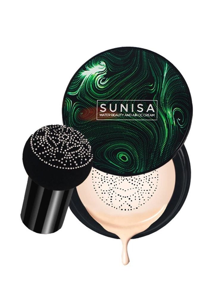 ماركة غير محددة - كريم الأساس Sunisa Mushroom Head Air Cushion CC تغطية تدوم طويلاً للعيوب ، حتى لون البشرة ، مناسب لجميع أنواع البشرة - Image 1