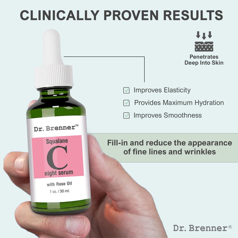 Dr Brenner Vitamin C Serum (Tetrahexyldecyl Ascorbate) Night Oil Treatment With Squalane and Pure Rose Oil for Firmer, Glowing Skin, by Dr. Brenner 1 oz. - Image 4