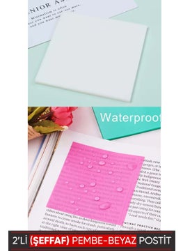 Vox Art Transparent Post-It Sticky Note Paper 2 Colors -7,5X75CM 50pcs  - Image 1