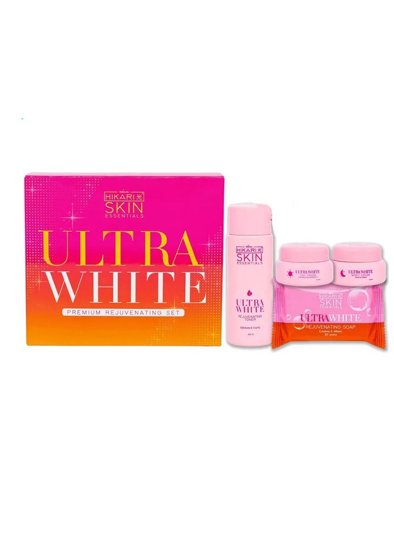 HIKARI Skin Essentials Ultra White Set – Achieve Radiant, Clear Skin Fast | Rejuvenating Skincare for Whitening & Glow - Image 1
