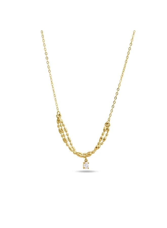 PALMONAS 18k Gold Tone Plated Vintage Vibe Gold Necklace
 for Women