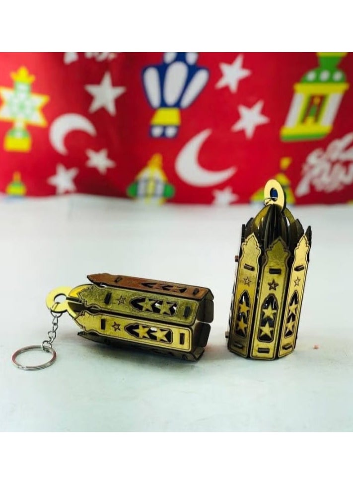 Generic Medal of Ramadan medals in different shapes. Golden octagonal lantern medal with Al-Noor ball. Medal size: 12 cm. Number 1.  - Image 1