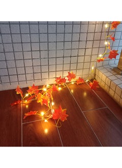 AUTOYSUR Maple Leaf Lights, Thanksgiving Decorations for Home, Leaves Garland with Lights, Total 32.8Ft 100LED Fall Leaf Decor String Lights, Thanksgiving Christmas Halloween Decorations Indoor Outdoor  - Image 2