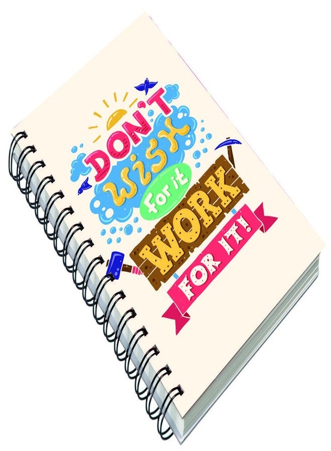 PAPER PLANE DESIGN Notebooks with quotes for school, college and office. Plain pages | A5 size| Hard Cover | Wire o bound | 160 pages | Digitally printed with Lamination (PPD) - Image 1