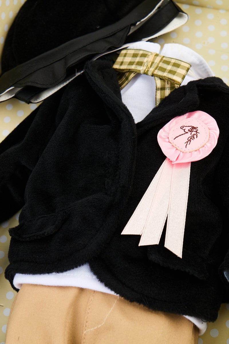 Lotus Dream Hearts 5Pcs Doll Equestrian Outfit Set, Black  - Image 4