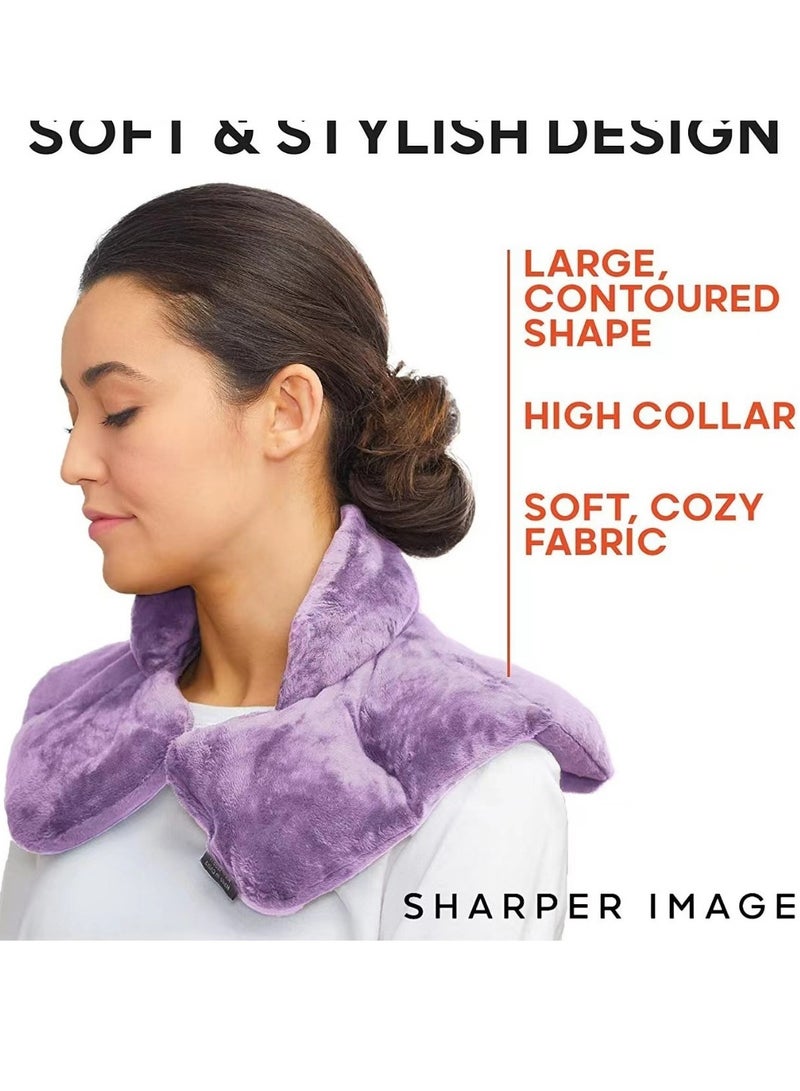 MORLIDEN Microwavable Heated Neck Wrap Warmer and Shoulder Heating Pad Microwave, Weighted Microwave Heating Pad for Neck and Shoulders Hot and Cold Compress - Image 3