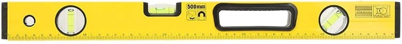 500mm Aluminum Alloy Bubble Level Ruler with Reinforced Frame and Angle Finder - Image 2