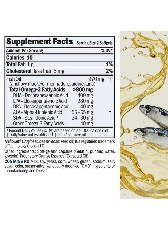 Andrew Lessman Andrew Lessman Essential Omega-3 Orange - 360 Softgels - Ultra-Pure, High Potency Omega-3 Oils. High DHA, No Stomach Upset, No Contaminants, No Mercury. Small Easy to Swallow Softgels  - Image 2