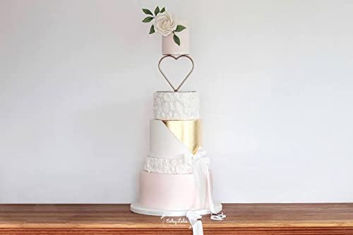 CHOCO DECOR Chocodecor Heart Shape Metal Cake Stand Cake Decor Heart Tier Cake Spacer Separator, Gold Color - Image 2