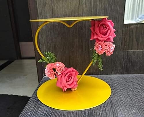 CHOCO DECOR Chocodecor Heart Shape Metal Cake Stand Cake Decor Heart Tier Cake Spacer Separator, Gold Color - Image 4