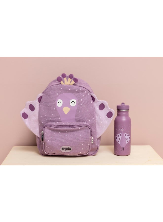 Trixie School Essential Set - Backpack Regular + SS Bottle 500ml - Mrs. Peacock - Image 4