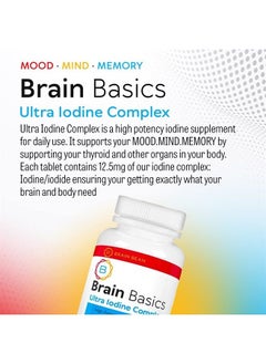 Life Enhancement Brain Basics Ultra Iodine Complex Supplement for Thyroid Support, Iodine and Potassium Iodide in One, Iodine Supplement for Thyroid and Brain Health, 12.5 mg Iodine and Potassium Iodide - 90 Tablets  - Image 4